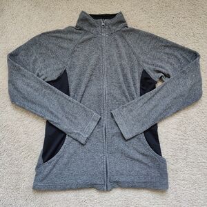 Gray and Black Zip-Up Jacket